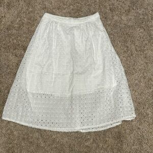 Abercrombie Eyelet White Skirt Size S